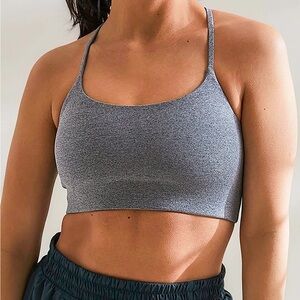 Girlfriend Collective Juliet bra in dark heather gray